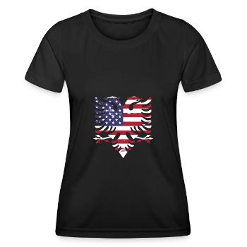 Republic of Albania Albania Shqipëria Tirana Albanians - Women's Functional T-Shirt - black - Front - AI Model Female 172 light (172cm)