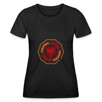 Republic of Albania Albania Shqipëria Tirana Albanians - Women's Functional T-Shirt - black - Front - AI Model Female 172 light (172cm)