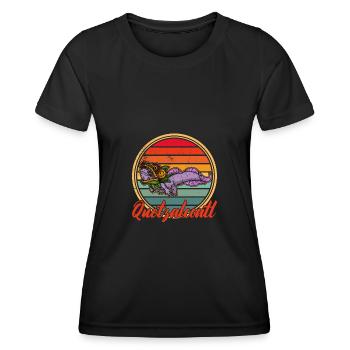 Quetzalcoatl Axolotl Mexico Aztecs Deity - Women's Functional T-Shirt - black - Front - AI Model Female 172 light (172cm)