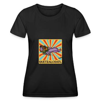 Quetzalcoatl Axolotl Mexique Divinité Aztèque - T-shirt sport Femme - noir - Devant - AI Model Female 172 light (172cm)