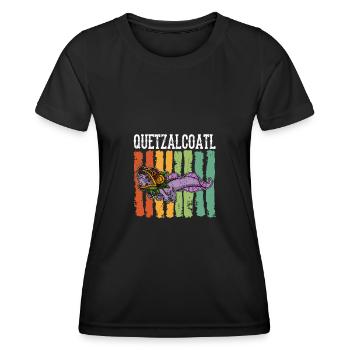 Quetzalcoatl Axolotl Mexico Aztecs Deity - Women's Functional T-Shirt - black - Front - AI Model Female 172 light (172cm)