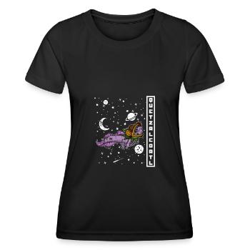 Quetzalcoatl Axolotl Mexiko Azteken Gottheit - Frauen Funktions-T-Shirt - Schwarz - Vorne - AI Model Female 172 light (172cm)