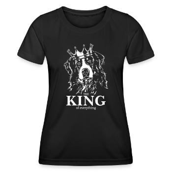 BERNESE MOUNTAIN DOG King dog saying dogs Wilsigns - Women's Functional T-Shirt - black - Front - AI Model Female 172 light (172cm)