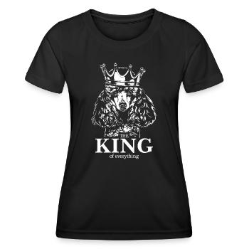 Zwergpudel King of everything Spruch Hunde Hund - Frauen Funktions-T-Shirt - Schwarz - Vorne - AI Model Female 172 light (172cm)