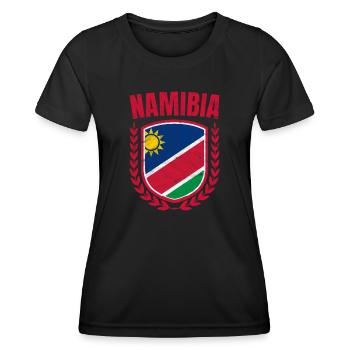 Namibia - Frauen Funktions-T-Shirt - Schwarz - Vorne - AI Model Female 172 light (172cm)