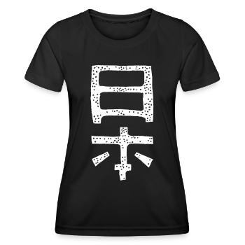 Japan - Frauen Funktions-T-Shirt - Schwarz - Vorne - AI Model Female 172 light (172cm)