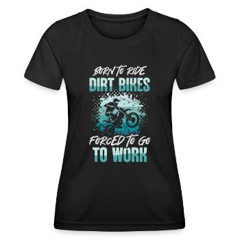Dirt Bike Rider Motocross Dirt Biking - Women's Functional T-Shirt - black - Front - AI Model Female 172 light (172cm)