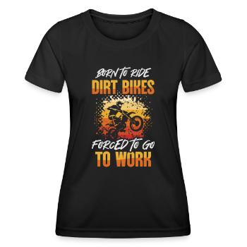 Dirt Bike Rider Motocross Dirt Biking - Women's Functional T-Shirt - black - Front - AI Model Female 172 light (172cm)