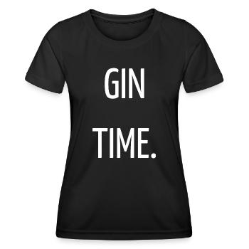 Gin time - Women's Functional T-Shirt - black - Front - AI Model Female 172 light (172cm)