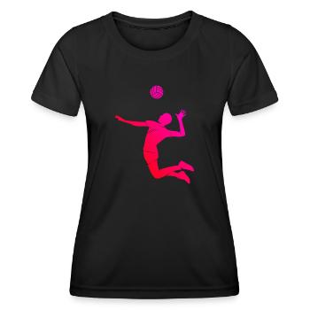 Volleyballspieler Volleyballspielen Volley - Frauen Funktions-T-Shirt - Schwarz - Vorne - AI Model Female 172 light (172cm)
