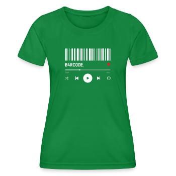 B4RCODE. Chanson - T-shirt sport Femme - vert - Devant - AI Model Female 172 dark (172cm)