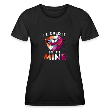 Lesben LGBT Pride Lesbian Rainbow Flag - Frauen Funktions-T-Shirt - Schwarz - Vorne - AI Model Female 172 light (172cm)