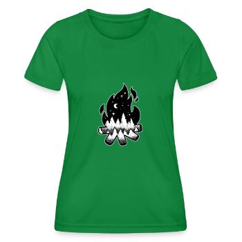 Feu de camp - T-shirt sport Femme - vert - Devant - AI Model Female 172 dark (172cm)