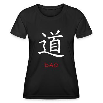 Taoïsme Daoism Dao Tao Qigong Zen Yoga Chakra - T-shirt sport Femme - noir - Devant - AI Model Female 172 light (172cm)