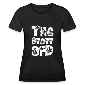 THC statt AFD Politik Spruch Bundestagswahl Wahl - Frauen Funktions-T-Shirt - Schwarz - Vorne - AI Model Female 172 light (172cm)