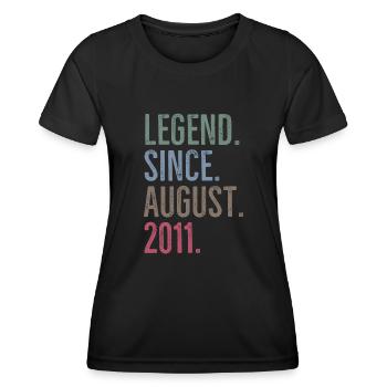 Legend Since August 2011 - Women's Functional T-Shirt - black - Front - AI Model Female 172 light (172cm)