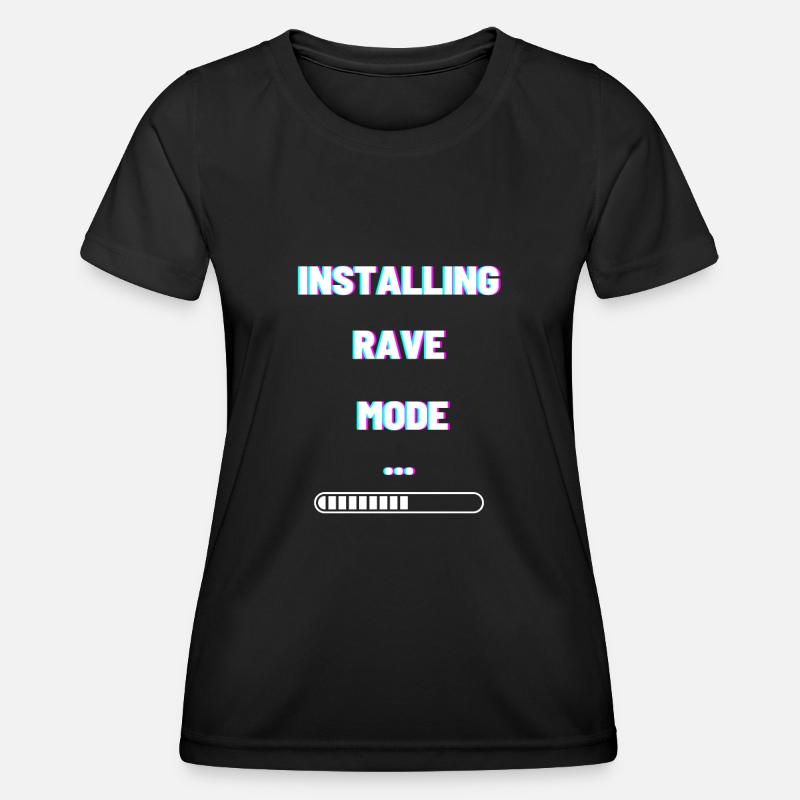 Installing rave mode light - Women's Functional T-Shirt - black