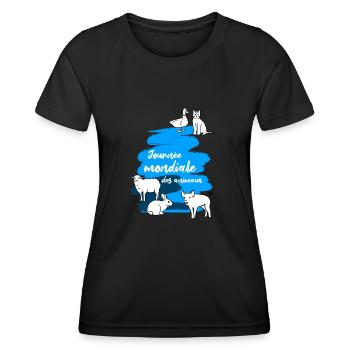 journée mondiale des animaux - T-shirt sport Femme - noir - Devant - AI Model Female 172 light (172cm)