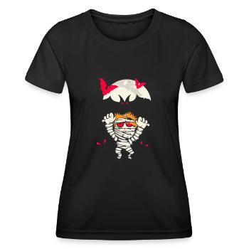Halloween Mumie - Frauen Funktions-T-Shirt - Schwarz - Vorne - AI Model Female 172 light (172cm)