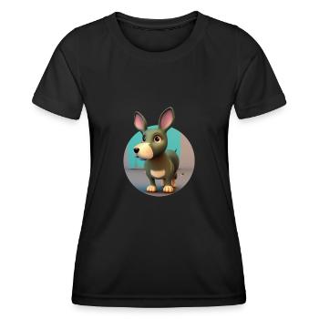 Geduldiger Wartender - Frauen Funktions-T-Shirt - Schwarz - Vorne - AI Model Female 172 light (172cm)