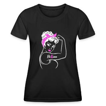 Believe | Breast cancer awareness - Women's Functional T-Shirt - black - Front - AI Model Female 172 light (172cm)