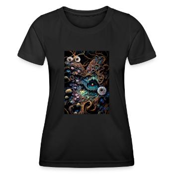 Augenblick - Frauen Funktions-T-Shirt - Schwarz - Vorne - AI Model Female 172 light (172cm)