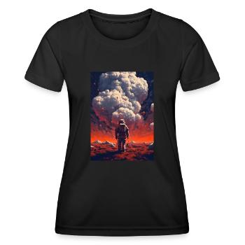 Astronaut im All - Frauen Funktions-T-Shirt - Schwarz - Vorne - AI Model Female 172 light (172cm)