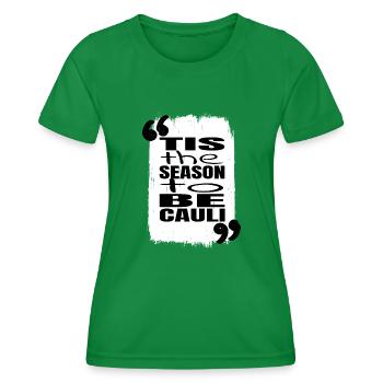 Bodybuilder Awesome Christmas Present Computer - Women's Functional T-Shirt - kelly green - Front - AI Model Female 172 dark (172cm)