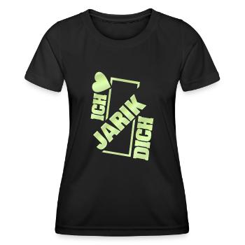 Geschenk für Jarik - Frauen Funktions-T-Shirt - Schwarz - Vorne - AI Model Female 172 light (172cm)