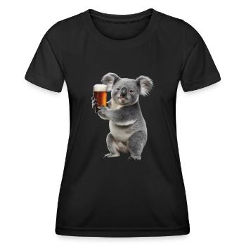 Koala Bier - Frauen Funktions-T-Shirt - Schwarz - Vorne - AI Model Female 172 light (172cm)