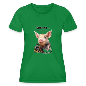 Peasant Protest Shirts and Accessories - Women's Functional T-Shirt - kelly green - Front - AI Model Female 172 dark (172cm)