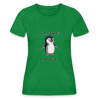 Design de pingouin mignon - T-shirt sport Femme - vert - Devant - AI Model Female 172 dark (172cm)