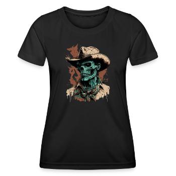 Undead Cowboy - Women's Functional T-Shirt - black - Front - AI Model Female 172 light (172cm)