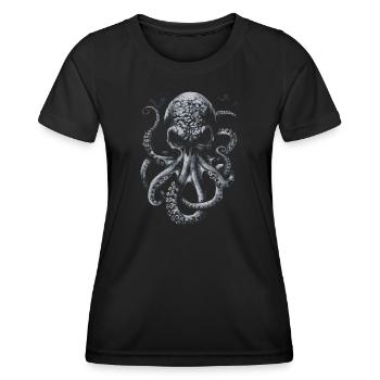 Grim Horror Kraken - Women's Functional T-Shirt - black - Front - AI Model Female 172 light (172cm)