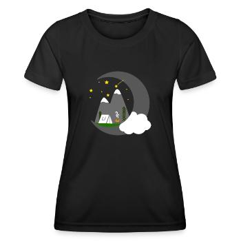 CAMPEN STAR HEAVEN - T-shirt sport Femme - noir - Devant - AI Model Female 172 light (172cm)
