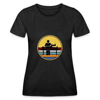 Physio-physio-massage profession Rééducation masseur - T-shirt sport Femme - noir - Devant - AI Model Female 172 light (172cm)