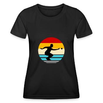 Boule Pétanque pétanque boule boule boule - T-shirt sport Femme - noir - Devant - AI Model Female 172 light (172cm)