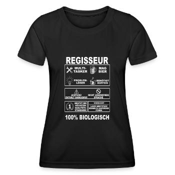 Regisseur Filmemacher Regie Kino Beruf Fernsehen - Frauen Funktions-T-Shirt - Schwarz - Vorne - AI Model Female 172 light (172cm)