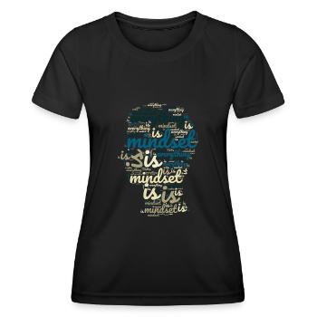 Mindset is Everything - Frauen Funktions-T-Shirt - Schwarz - Vorne - AI Model Female 172 light (172cm)