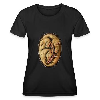 Dino Egg - Women's Functional T-Shirt - black - Front - AI Model Female 172 light (172cm)