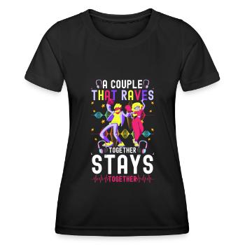 Rave House Music Energy - Women's Functional T-Shirt - black - Front - AI Model Female 172 light (172cm)