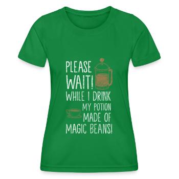 Potion Health Pharmacy - Women's Functional T-Shirt - kelly green - Front - AI Model Female 172 dark (172cm)