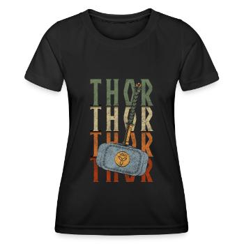 Celtes d’Odin Asgard - T-shirt sport Femme - noir - Devant - AI Model Female 172 light (172cm)