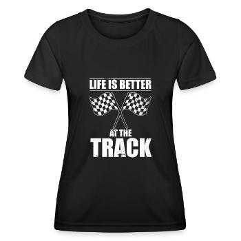 Vivre sur le circuit automobile automobile - T-shirt sport Femme - noir - Devant - AI Model Female 172 light (172cm)