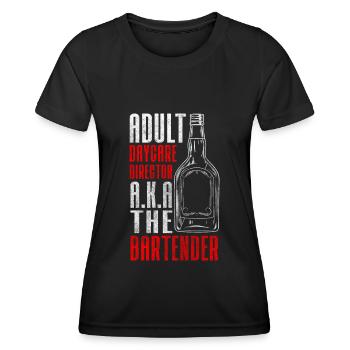 Barkeeper Club - Frauen Funktions-T-Shirt - Schwarz - Vorne - AI Model Female 172 light (172cm)
