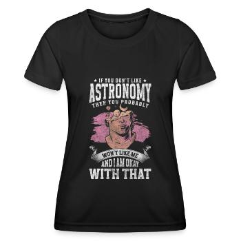 Télescope de l’Univers - T-shirt sport Femme - noir - Devant - AI Model Female 172 light (172cm)