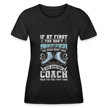 Ice Skating Cool Art - Women's Functional T-Shirt - black - Front - AI Model Female 172 light (172cm)