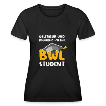 BWL Student Witziger Spruch - Frauen Funktions-T-Shirt - Schwarz - Vorne - AI Model Female 172 light (172cm)