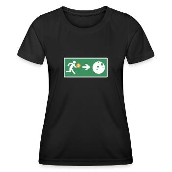 Bitcoin Exit BTC Crypto Krypto Blockchain - Frauen Funktions-T-Shirt - Schwarz - Vorne - AI Model Female 172 light (172cm)