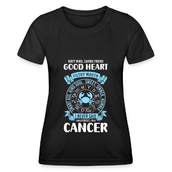 Signe du zodiaque signe du zodiaque lune - T-shirt sport Femme - noir - Devant - AI Model Female 172 light (172cm)